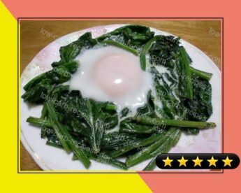 Eggs in a Nest of Spinach with Mayonnaise recipe