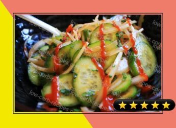 Quick and Easy Sriracha-fied Cucumber Salad recipe