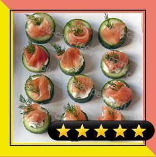 Cucumber Cups with Dill Cream and Smoked Salmon recipe