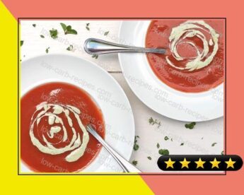 Chilled Tomato Soup & Green Goddess Whipped Cream recipe